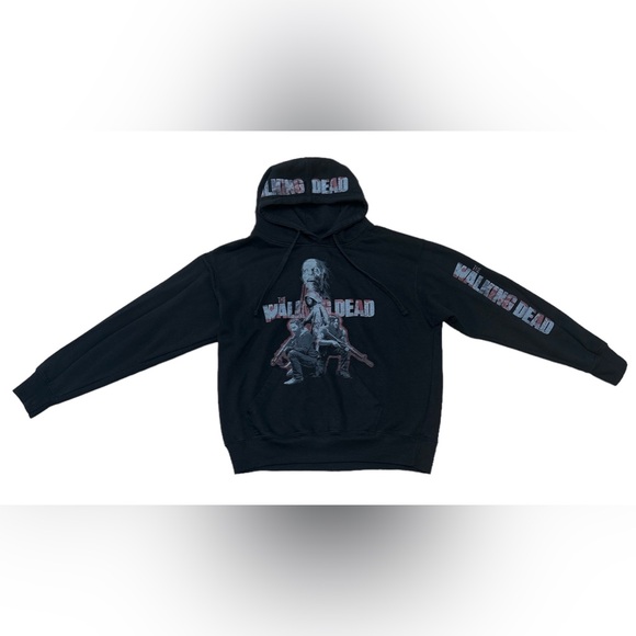 ESY Surf Co The Waking Dead Hoodie Men’s M Black Pullover Graphic Print Fleece - Picture 1 of 4